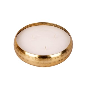 Nouvelle conception de bougie décorative en laiton, bougie à 3 mèches en cire de soja parfumée, porte-bougie Urli, bougie flottante, centre de table - Product Image 2