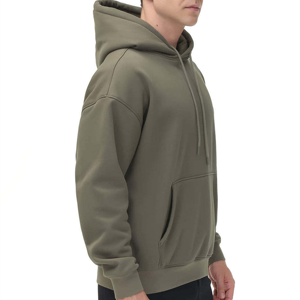 Sweat-shirt à capuche pour homme, couleur unie, en molleton de coton, décontracté, pull d'automne avec poche, coupe classique - Product Image 4