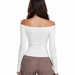 Camiseta de Yoga para Mujer, Manga Larga, Ajustada, Elástica, Transpirable, Ropa Deportiva, Camiseta de Gimnasio, Cómoda y Flexible - Product Image 3