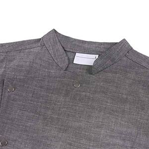 Veste de chef unisexe de haute qualité en coton, résistante au feu, respirante, coupe-vent, imperméable, antibactérienne, pour hôtel - Product Image 3