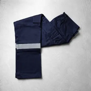 Pantalon de travail cargo marine pour homme avec bandes réfléchissantes et poches cargo – Robuste et haute visibilité - Product Image 6