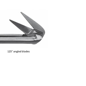 Tijeras MIS Premium 125 °   Cuchillas Anguladas, Eje de 5 mm, Longitud de Trabajo de 25 cm, Longitud Total de 35.5 cm, Mango Redondo Ajustable – ZETOMEDPRO - Product Image 2