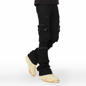 กางเกงยีนส์ผู้ชายคุณภาพดีที่สุด ราคาขายส่ง ดีไซน์ทันสมัยไม่ซ้ำใคร ปรับแต่งได้ สีพื้น มีทุกขนาด - Product Image 1