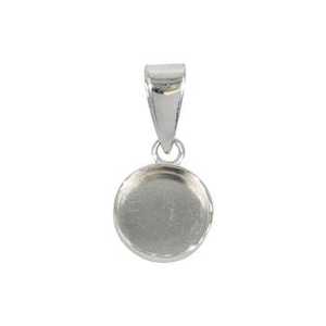 Solide pur 925 argent Sterling lunette ronde réglage Collet tasse plaine pendentif 4 MM - 10 MM vente chaude bijoux fins pour les femmes - Product Image 3