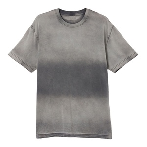 เสื้อยืดโอเวอร์ไซส์ผ้าฝ้ายหนานุ่มสไตล์วินเทจสำหรับผู้ชาย ลวดลายเรียบแบบย้อมสีเอซิด พิมพ์ลายตามสั่งด้านหน้า ระบายอากาศได้ดี - Product Image 1