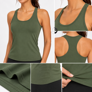 woman tank <b>top</b> comfortable sleeveless style soft fabric with durable quality perfect for training fitness walking and casual dre - Product Image 5