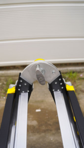 VIETLADDERS NVLB-44 Foldable Aluminum Combination Ladder <b>with</b> 4x4 Steps <b>Wheels</b> Safety <b>Locks</b> for Indoor/Outdoor Use in Hotels - Product Image 3