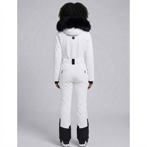 Combinaison de ski pour homme personnalisée, imperméable, coupe-vent, combinaison de neige chaude pour l'hiver avec capuche en fourrure amovible, polyester 220g - Product Image 2