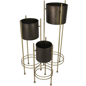 Jardinière en métal sur pied, design personnalisé de haute qualité, pot de fleurs décoratif d'extérieur très vendu pour le jardin, prix compétitif - Product Image 1