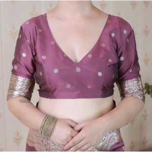 Elite Weaves Dusty Pink Banarasi Soft Silk Saree with Silver Zari Woven <b>Indian</b> & <b>Pakistani</b> <b>Clothing</b> 650g - Product Image 1