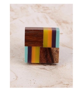 Perillas de Madera y Resina Hechas a Mano de Lujo Personalizadas, Artículos de Perillas de Madera Natural y Piedra, Precio al por Mayor - Product Image 2