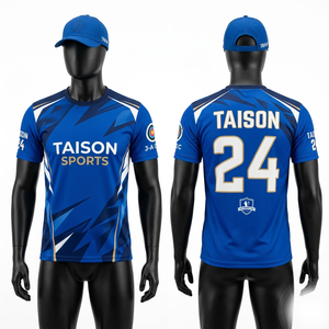 Maillot de tir à l'arc en polyester interlock premium 180 GSM, gris, noir, bleu, or, avec design de panneaux latéraux et impression par sublimation personnalisée du logo - Product Image 3