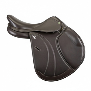 Selle de dressage de haute qualité en cuir véritable, modèle anglais à contact étroit, avec arceau en bois, confortable et durable, pour la course hippique, fabriquée en Inde. - Product Image 1