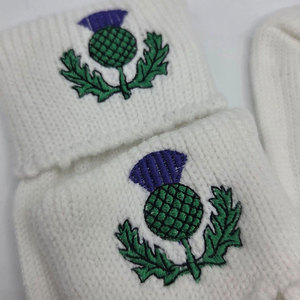 High-Quality Traditional Scottish Thistle Design <b>White</b> Kilt Hose <b>Socks</b> Top Selling Factory Supplies 2026 - Product Image 3