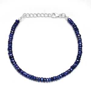 Natural Blue Kyanite <b>Classic</b> Strand Bracelet 925 Sterling Silver Smooth Gemstone Handmade High Quality Unique Design Anniversary - Product Image 1