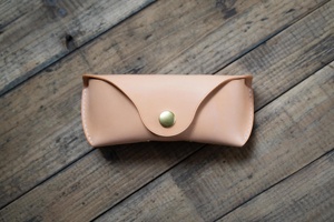 Genuine Leather <b>Glasses</b> Pouch Luxury Soft Cowhide Spectacles <b>Case</b> <b>Slim</b> Handmade Travel Sunglasses Cover Bag LGC-0177 - Product Image 2