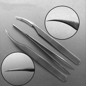 Pince à épiler pour cils à pointe en fibre avec logo personnalisé RMI, pince à épiler pour cils à marque privée, pointe en fibre plasma noire, outil de maquillage beauté - Product Image 6