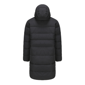 Women's Long <b>Quilted</b> Winter Jacket Hooded Full Sleeve Zipper Closure Solid Color Polyester <b>Wadding</b> Thick Warm Coat - Product Image 2