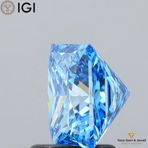 Diamante Cultivado en Laboratorio con Corte Princesa de 2.01 Quilates, Color Azul Intenso, Claridad VVS2, con Certificado IGI, para Anillo de Compromiso - Product Image 5