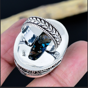 Handmade Gemstone <b>Adjustable</b> <b>Ring</b>: Vintage Jewelry - Product Image 2