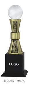 high quality antique bronze <b>trophy</b> wood base custom round corporate logo appreciation award vintage office decor gift bulk - Product Image 3