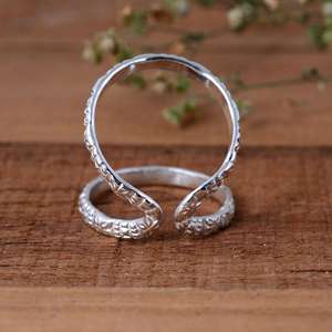 SHYAM JEWELRS Luxury Unisex 925 Sterling Silver Crossover Pattern Splint <b>Ring</b> <b>Adjustable</b> Arthritis Joint Support - Product Image 4