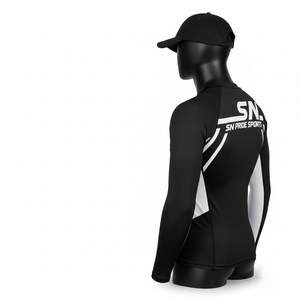 Camiseta de Protección Solar Personalizada para Hombre, Manga Larga, para Surf, de Poliéster/Nailon, Secado Rápido, Deportiva, para Natación, Suministro al por Mayor - Product Image 5