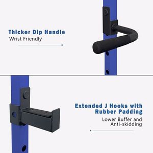 Set multifunzione da palestra per la casa con gabbia di potenza regolabile Pullup Squat Rack completo per il Fitness con capacità di 1000 libbre - Product Image 2