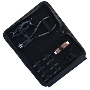 Kit complet d'outils pour extensions capillaires : Pince à bandes adhésives, Aiguille courbée pour perruques, Pinces de coiffure, Accessoires de séparation et de coiffage - Product Image 2