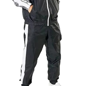 Conjunto Deportivo Personalizado para Hombre, Chaqueta Cortavientos de Nailon de Color Sólido, Traje Deportivo con Cierre Completo para Adultos - Product Image 4
