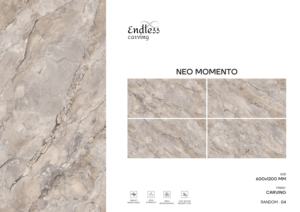 Azulejos de porcelana tallada de calidad premium para exportación, tamaño 600x1200, azulejos de gran formato de lujo para uso comercial en interiores de alta gama. - Product Image 2