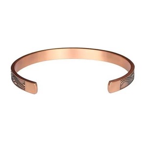 Brazalete de Cobre Sólido Hecho a Mano, Brazalete Abierto Ajustable de Cobre Puro para Hombre y Mujer, Regalo de Joyería - Product Image 4