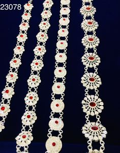 Conjunto de Collar y Aretes Florales Chapados en Oro de 24K de MOLL JEWELLERS, Última Moda India, con Circonitas, para Mujer, Regalo para Compromiso, Boda o Fiesta - Product Image 2