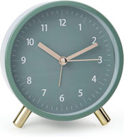 Reloj de Pared Digital Clásico Art Deco con Pantalla de Agujas, Acabado Dorado, Funciona con Batería Desechable, Diseño de Madera para Sala de Estar
