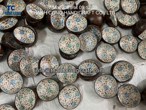 Vietnam Supplier <b>Cheap</b> Mother of Pearl COCONUT SHELL BOWL Low MOQ Souvenir <b>Gift</b> Shell Inlay Bowl Factory Direct Bulk Price - Product Image 6