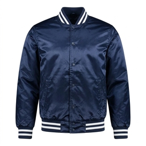 Modern Athletic Stand Collar Varsity Jacket for Men and Women Custom Embroidery <b>Wool</b> Blend Letterman Team <b>Coat</b> with Front Logo - Product Image 4