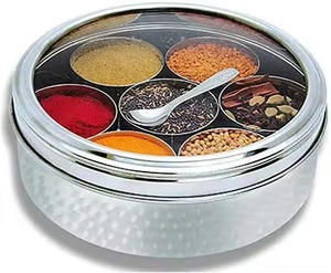 Industry trending Metal Spice Jar <b>Set</b> with Six Compartments Dust Resistant Herb & Spice <b>Tools</b> Hand Wash Only - Product Image 1