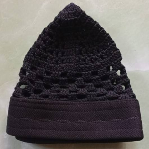 Nouveau chapeau de prière musulman pour hommes tricoté à la main Kufi/Kopiah 100% coton premium écologique respirant extensible quatre saisons bonnet doux - Product Image 1