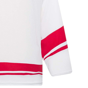 Maillot de hockey sur glace pour homme, 100% coton, coupe ajustée, col en V, manches courtes, respirant, chemise de sport - Product Image 2