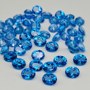 10x8mm Genuine Swiss Blue Topaz Oval Cut Faceted Loose Stone Topaz Gemstone for Jewelry Wholesale and Custom Design - Product Image 5