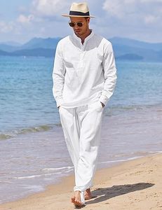 Men's Cotton Linen Pants Casual <b>Harem</b> Pants Elastic Waist Beach Boho Yoga <b>Trousers</b> - Product Image 3