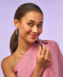 Orecchini pendenti con zirconi in argento Sterling | Arabella - Product Image 5