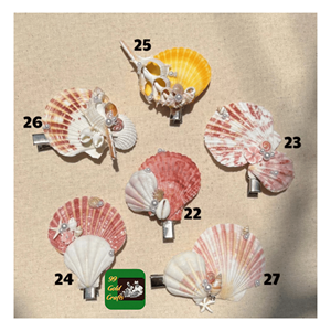 Pinces à cheveux en coquillages naturels, résine et métal, accessoires décoratifs pour coiffures, pour les collections de mode resort du Vietnam - Product Image 6