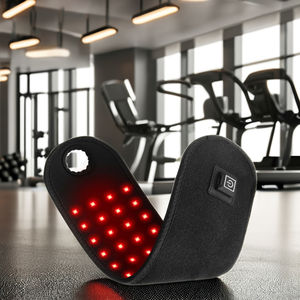 WOOTSHU El Tipi Polyester Kırmızı Işık Isıtma Bilek Bandı 36 Kırmızı Işık Boncukları 660/850nm Fototerapi Titreşim Masajı Vücut Bakımı - Product Image 4