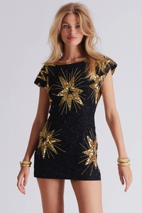 Elegante Vestido de Verano para Mujer, Antiestático, de Malla con Cuentas Bordadas, Corto, con Perlas, para Fiestas de Cóctel - Product Image 3