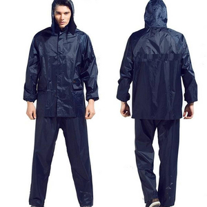 Basic Blue Parachute Rain Suit 100Percent Customized Waterproof Anti-Dust Raincoat for Extreme Water/Hiking Matching Raincoat - Product Image 1