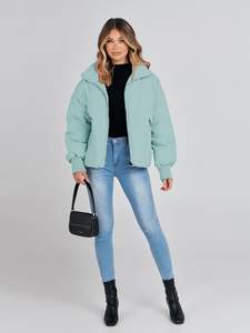 Chaqueta Acolchada Premium para Mujer, a la Moda, de la Mejor Calidad, Personalizada, con Capucha, para Invierno, Ecológica, Transpirable, Resistente al Viento - Product Image 4