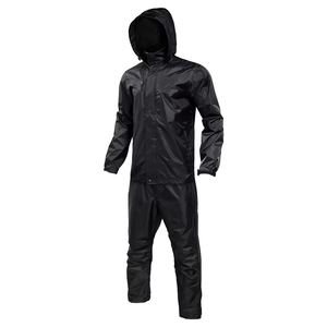 Best Quality Men's Lightweight Running Waterproof <b>Windbreaker</b> Set <b>Black</b> Color Long Sleeve <b>Windbreaker</b> Suit For Sports Training - Product Image 1