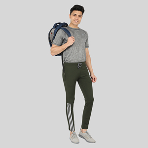 Pantalon de survêtement sport bleu quatre directions avec bande latérale, logo personnalisable, impression HD, délavage coloré, 100 % polyester, séchage rapide, tailles homme M/L/XL - Product Image 6