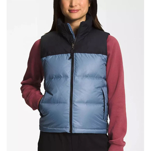 Chaleco acolchado ligero sin mangas personalizado para invierno, para mujer, informal, con logo de tu marca, impermeable. - Product Image 4